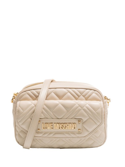 LOVE MOSCHINO QUILTED  Mini Camera Bag a tracolla avorio - Borse Donna