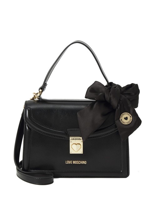 LOVE MOSCHINO FIOCCO Borsa cartelletta con tracolla Nero - Borse Donna