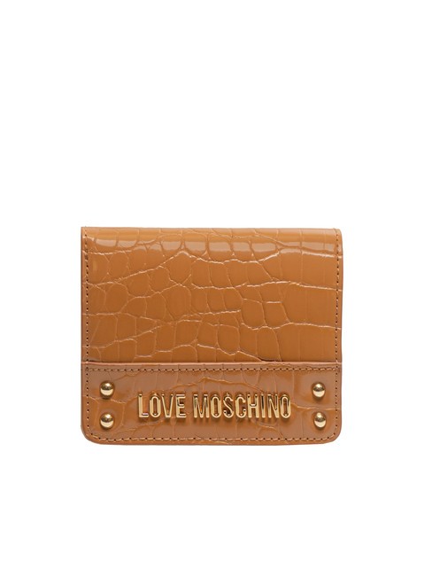 LOVE MOSCHINO SHINY CROCO Portafoglio Donna noce - Portafogli Donna