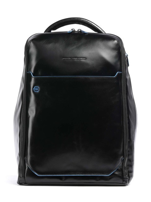 PIQUADRO BLUE SQUARE Zaino in pelle, porta pc 14" Nero - Zaini da lavoro porta PC