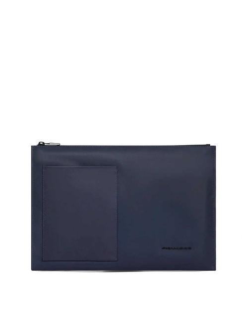 PIQUADRO DAVID Custodia porta iPad in pelle blu - Porta tablet & Organizer