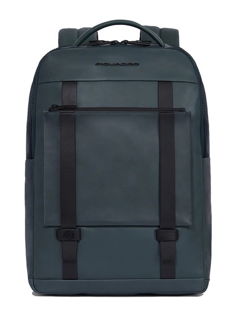 PIQUADRO DAVID Zaino in pelle porta pc 15.6" VERDE - Zaini da lavoro porta PC