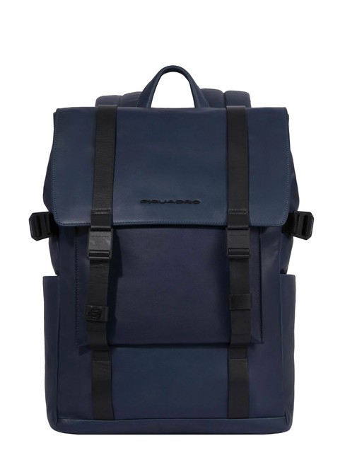 PIQUADRO DAVID Zaino porta pc 15.6"pochette removibile blu - Zaini da lavoro porta PC