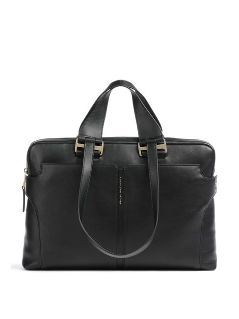 PIQUADRO RAY Cartelletta in pelle, porta pc 15.6" Nero - Borse Donna