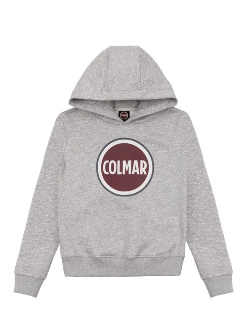 COLMAR MODISH KIDS Felpa cappuccio stampa logo grigio melange - Felpe Bambini