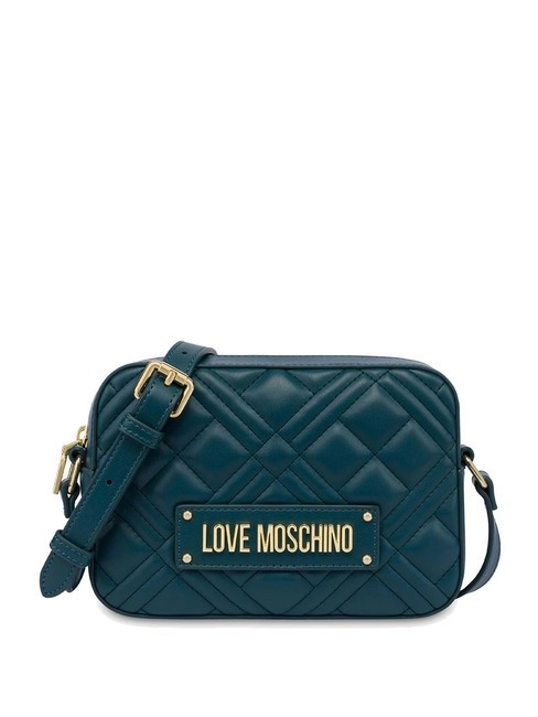 LOVE MOSCHINO QUILTED  Camera case a tracolla smeraldo - Borse Donna