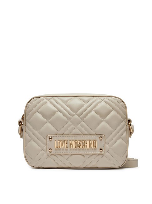 LOVE MOSCHINO QUILTED  Camera case a tracolla avorio - Borse Donna