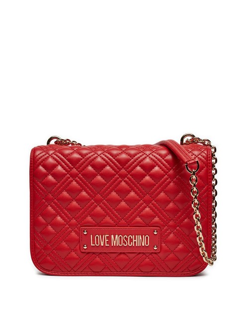 LOVE MOSCHINO QUILTED GOLD CHAIN Borsa a spalla / a tracolla ROSSO - Borse Donna