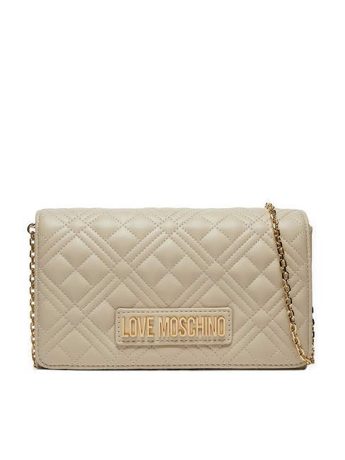 LOVE MOSCHINO QUILTED Chain Pochette a tracolla avorio - Borse Donna