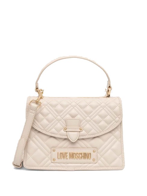 LOVE MOSCHINO QUILTED Borsa cartelletta con tracolla avorio - Borse Donna