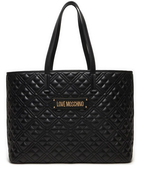 LOVE MOSCHINO QUILTED Borsa shopping trapuntata Nero - Borse Donna