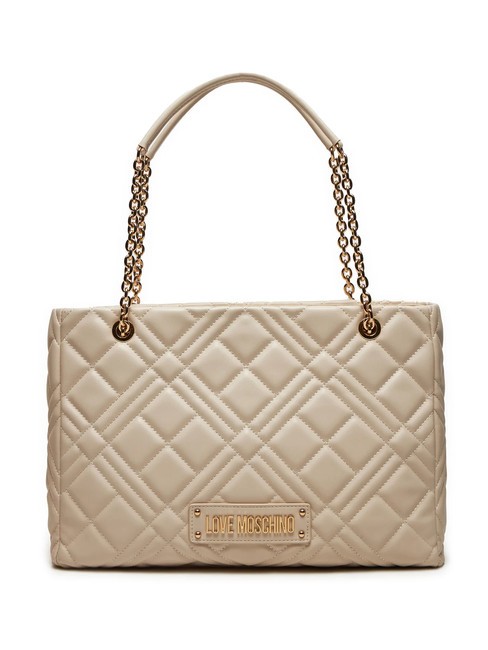 LOVE MOSCHINO QUILTED Borsa a spalla avorio - Borse Donna