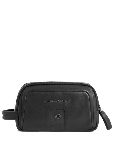 PIQUADRO CARL Beauty in pelle Nero - Beauty Case