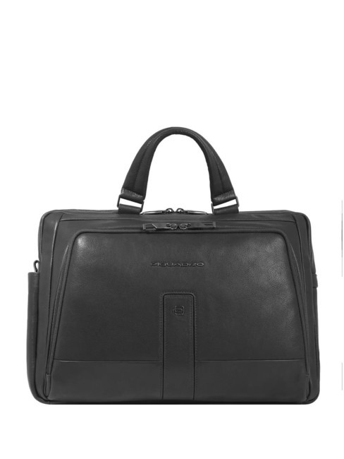 PIQUADRO CARL Cartella in pelle porta PC 15,6" Nero - Cartelle Lavoro