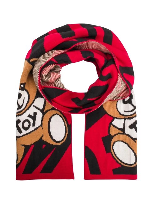 MOSCHINO BEAR Sciarpa in misto lana rosso - Sciarpe