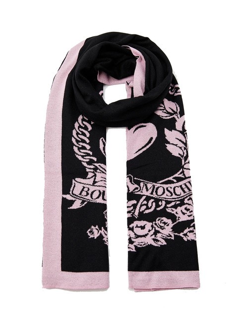 MOSCHINO BOUTIQUE Sciarpa stampa all over rosa - Sciarpe