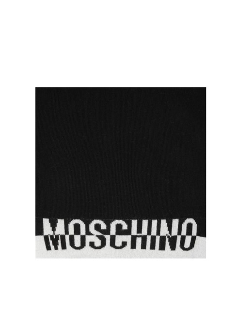 MOSCHINO BICOLOR Sciarpa con logo nero - Sciarpe