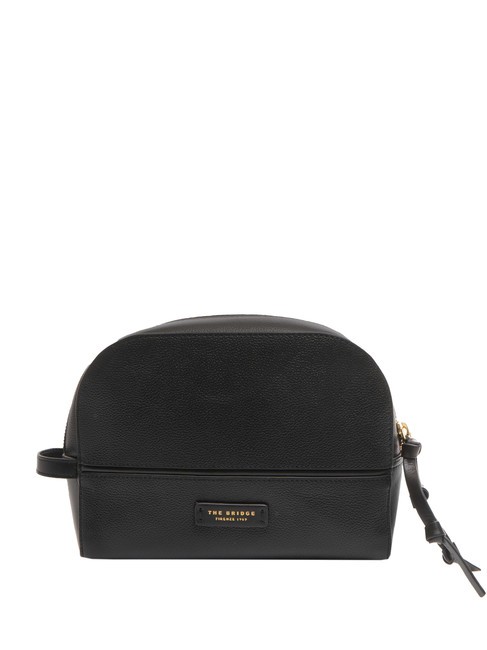 THE BRIDGE DOMITILLA  Beauty in pelle Nero Oro - Beauty Case