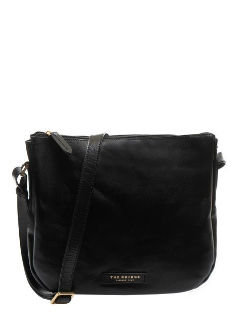 THE BRIDGE CORE Borsa a tracolla, in pelle Nero Oro - Borse Donna