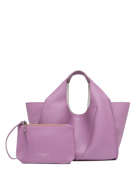 GIANNI CHIARINI EUFORIA Borsa in pelle con pouch argyle purple-sabbia - Borse Donna