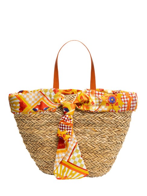 YNOT JAVA Borsa da mare grande in paglia orange - Borse Donna