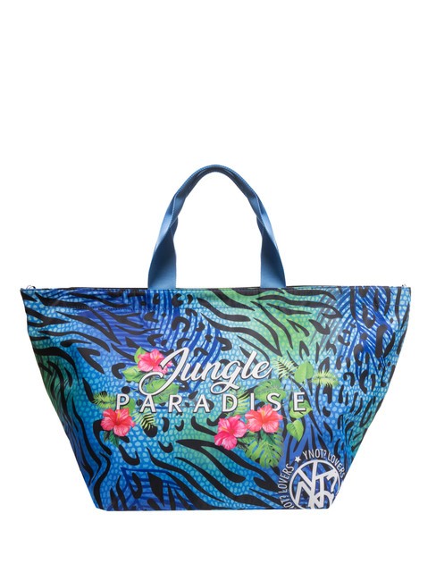 YNOT JUNGLE PARADISE Borsa shopping media da mare blue - Borse Donna