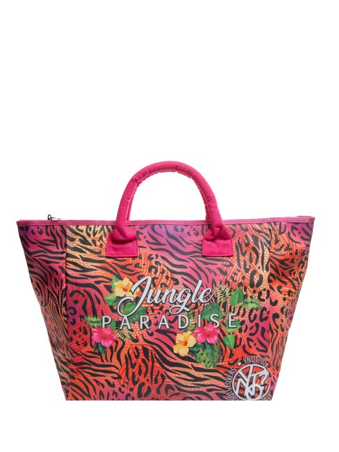 YNOT JUNGLE PARADISE Maxi shopping bag da mare fuxia - Borse Donna