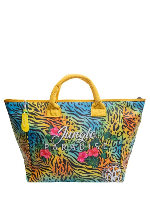 YNOT JUNGLE PARADISE Maxi shopping bag da mare yellow - Borse Donna