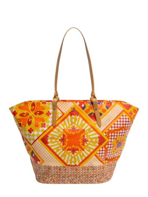 YNOT SICILY Borsa shopping grande da mare orange - Borse Donna