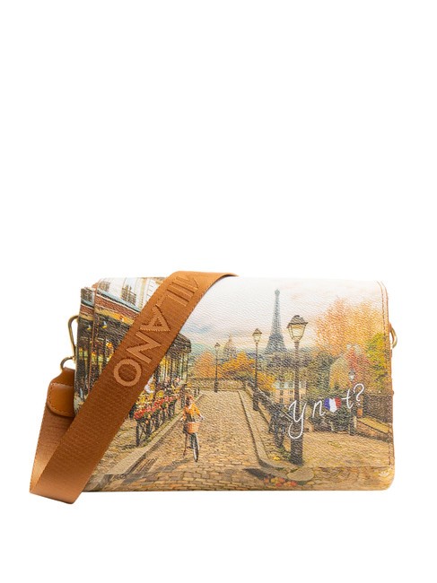 YNOT YESBAG Borsa a tracolla con patta romantic paris - Borse Donna