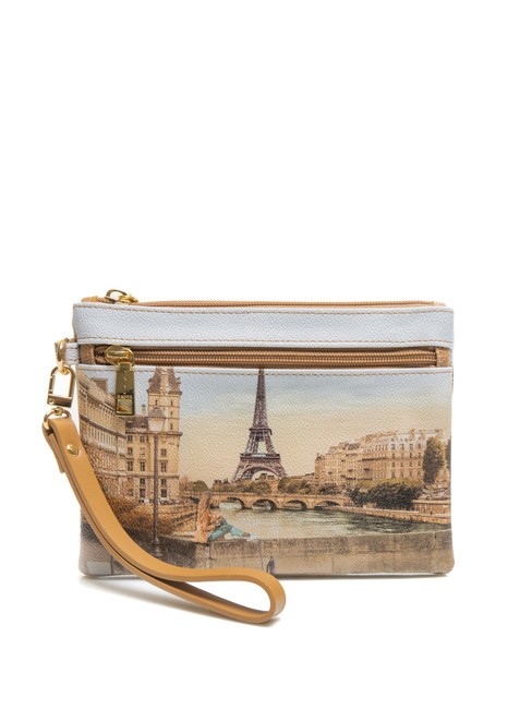 YNOT YESBAG Pochette con polsierina e tasca eiffel girl - Borse Donna