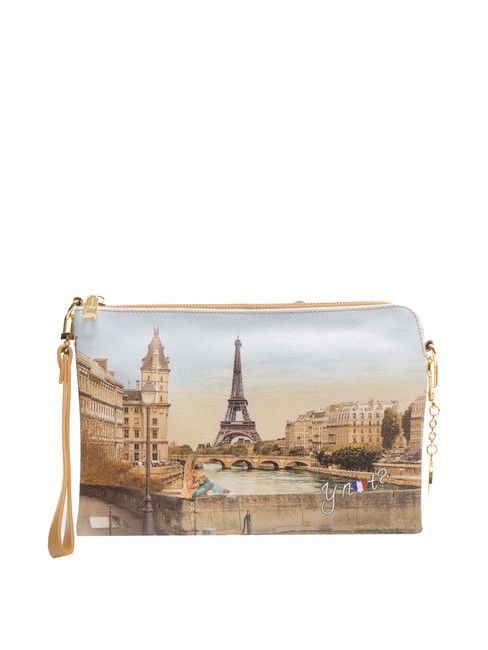 YNOT YESBAG Clutch con polisierina e tracolla eiffel girl - Borse Donna