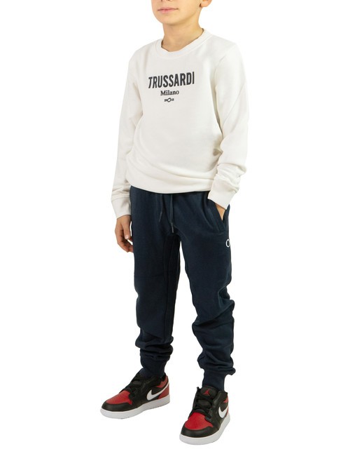 TRUSSARDI SCHULIT Tuta felpa e pantalone off-white/navy - Tute bambini