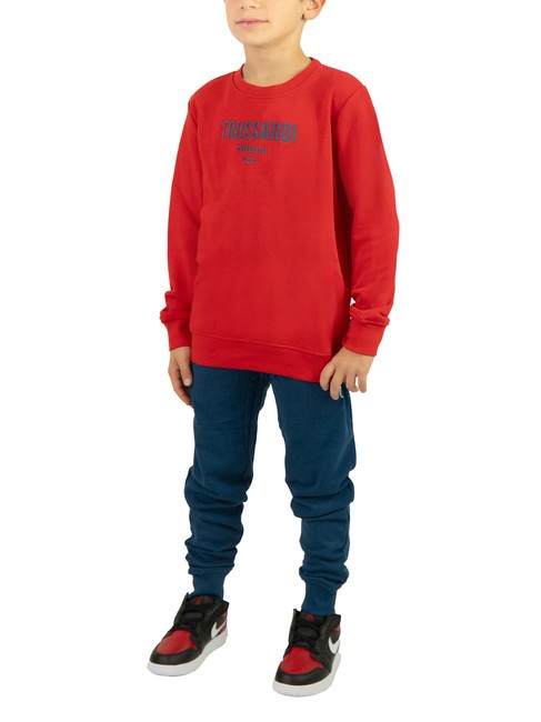 TRUSSARDI SCHULIT Tuta felpa e pantalone red/blue navy - Tute bambini