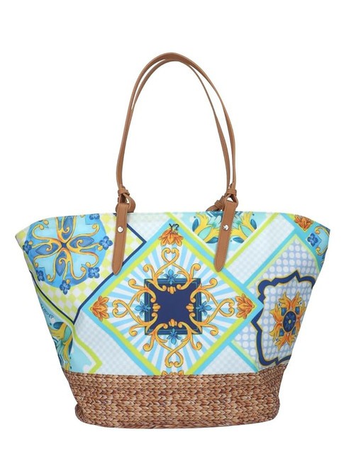 YNOT SICILY Borsa shopping grande da mare blue - Borse Donna