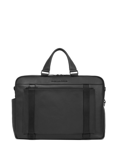 PIQUADRO DAVID Cartella in pelle porta pc 15.6" Nero - Cartelle Lavoro