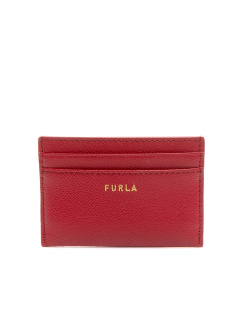 FURLA GARDENIA Portacarte in pelle stampa andromeda rosso veneziano - Portafogli Donna