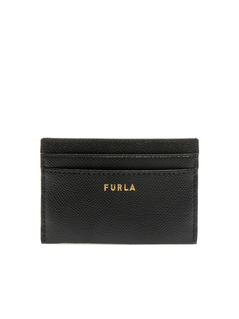 FURLA GARDENIA Portacarte in pelle stampa andromeda Nero - Portafogli Donna