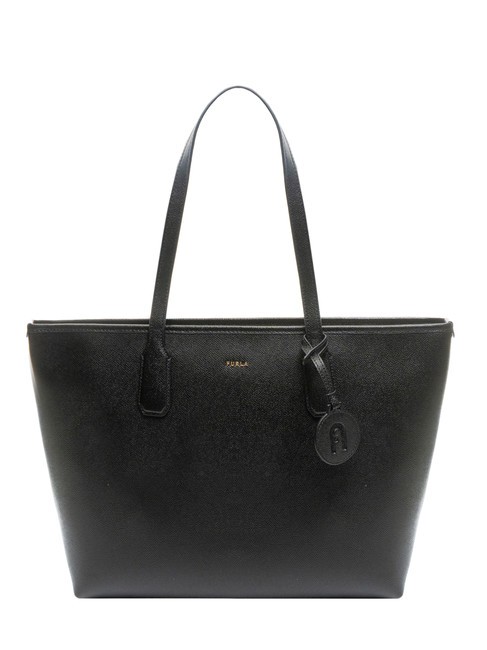 FURLA CLASSIC Borsa shopper in pelle stampa andromeda Nero - Borse Donna