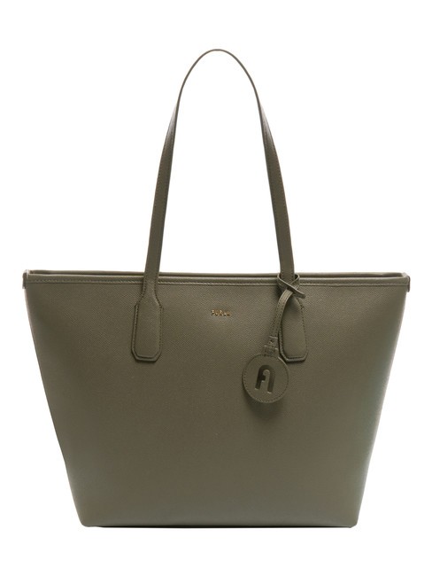 FURLA CLASSIC Borsa shopper in pelle stampa andromeda sage - Borse Donna