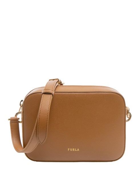 FURLA GARDENIA Borsa a tracolla in pelle stampa andromeda brandy - Borse Donna