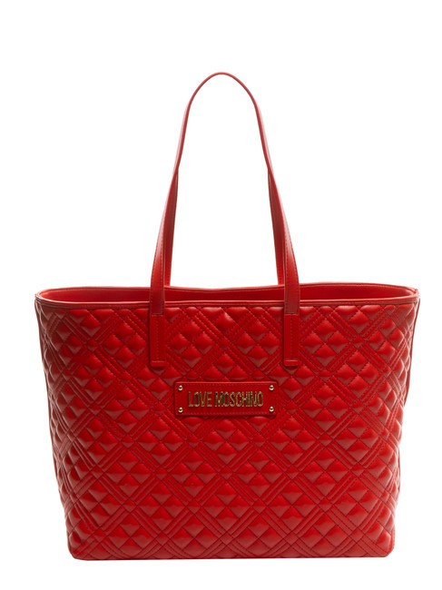 LOVE MOSCHINO QUILTED Borsa shopping trapuntata ROSSO - Borse Donna