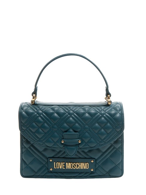 LOVE MOSCHINO QUILTED Borsa cartelletta con tracolla smeraldo - Borse Donna