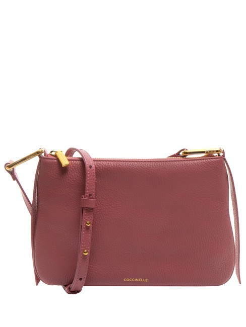 COCCINELLE MAGIE Borsa piatta pelle martellata rosewood - Borse Donna