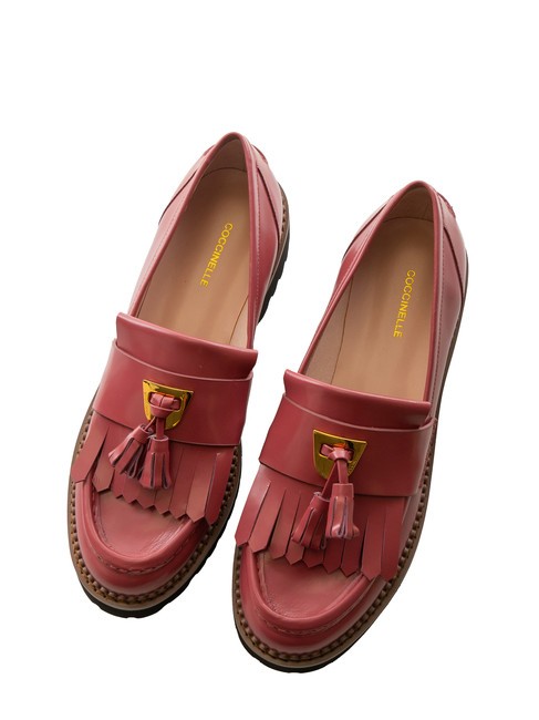 COCCINELLE BEAT SHINY Mocassini in pelle lucida rosewood - Scarpe Donna