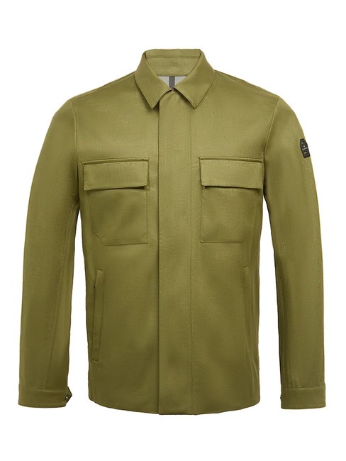 PIQUADRO J55 Giacca-camicia in lino tecnico VERDE - Giacche Uomo