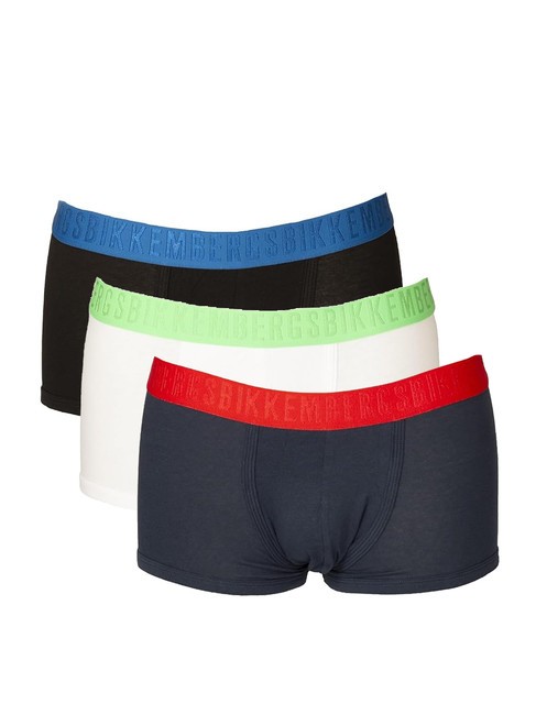 BIKKEMBERGS FASHION BICOLOR Set 3 boxer white navy black - Slip Uomo