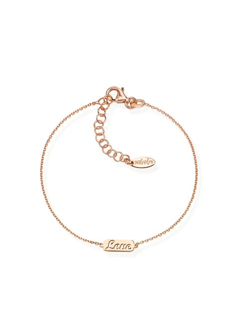 AMEN AMORE LOVE Bracciale placchetta LOVE rose - Bracciali Donna