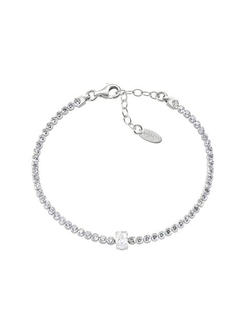 AMEN TENNIS Bracciale con zirconi bianchi rodio - Bracciali Donna