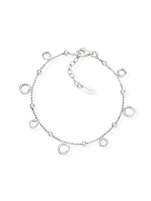 AMEN ELEMENTI Bracciale con ciondoli a cerchietto rodio - Bracciali Donna